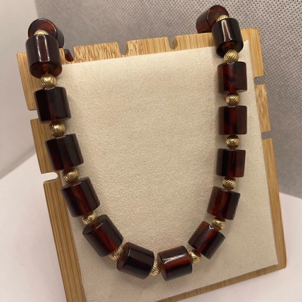 Rare vintage crown  TRIFARI Bakelite choker necklace - Picture 3 of 14